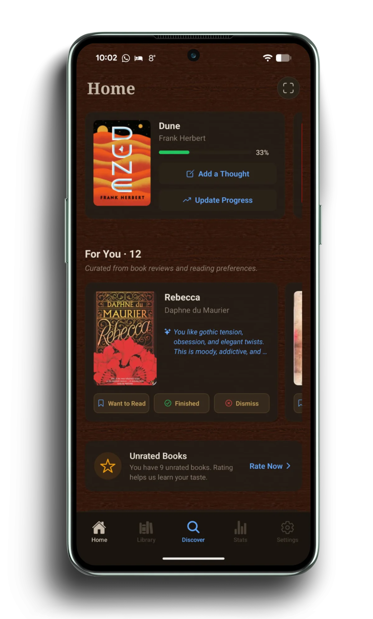 Shellf recommendation view